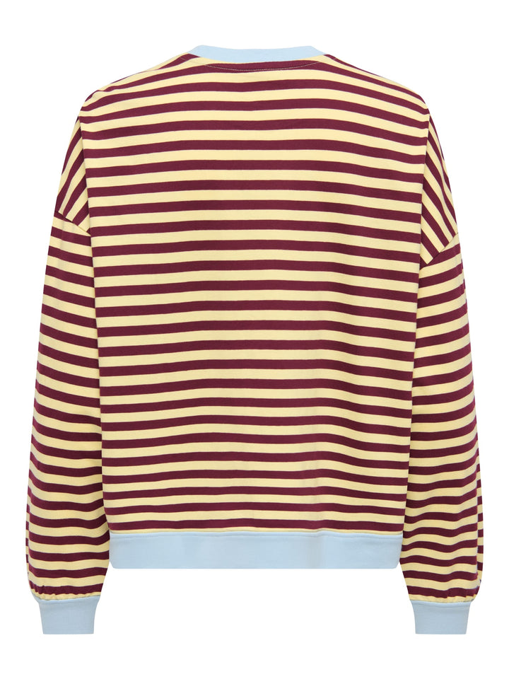 Only Freja T-shirt l/m geel dessin – dames