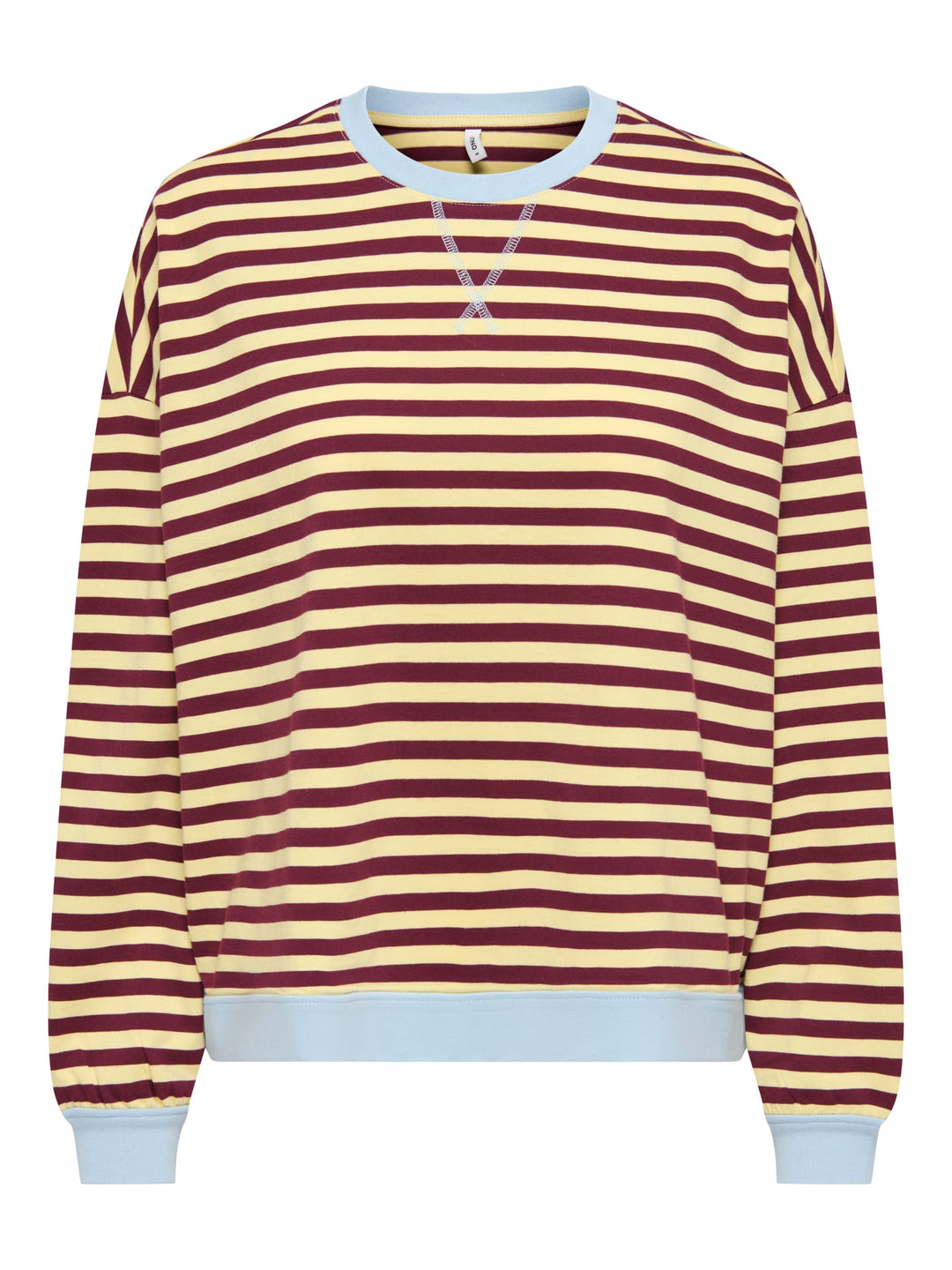 Only Freja T-shirt l/m geel dessin – dames