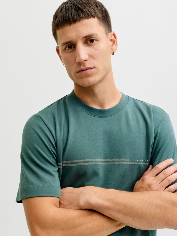 Jack & Jones Fusion T-shirt petrol blauw – heren
