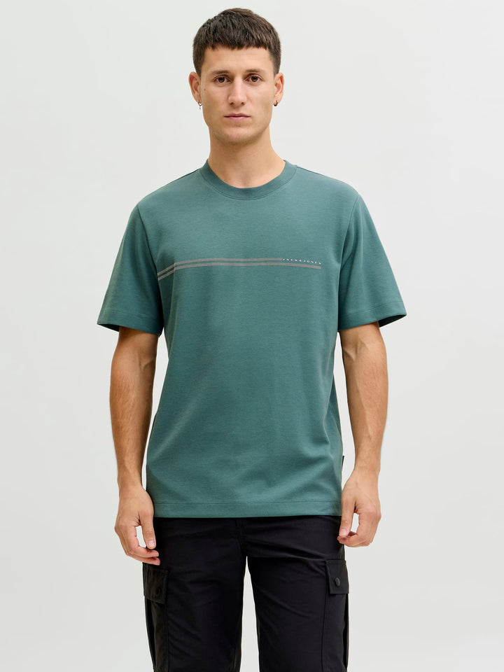 Jack & Jones Fusion T-shirt petrol blauw – heren