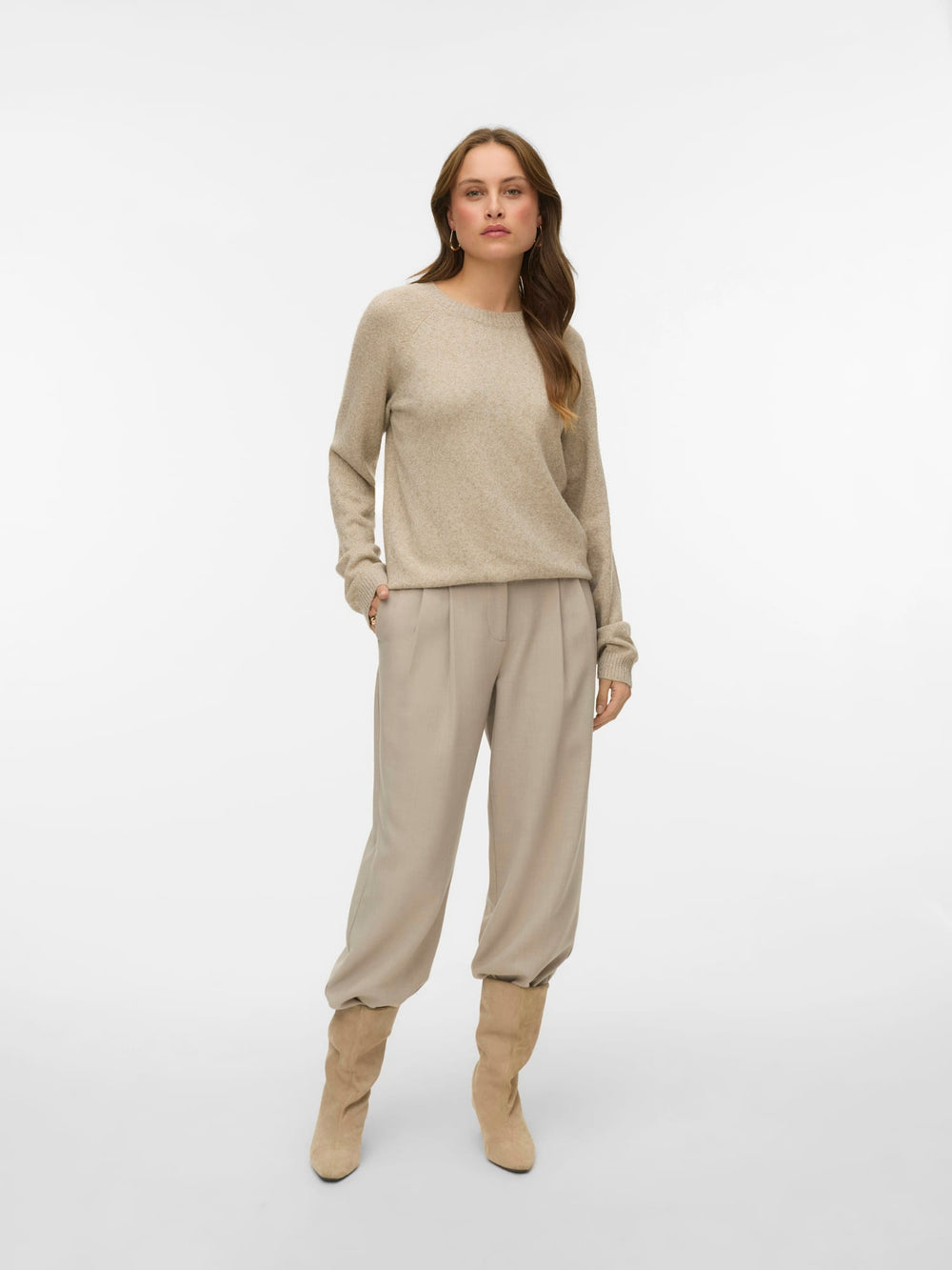 VERO MODA Doffyshine trui beige – dames