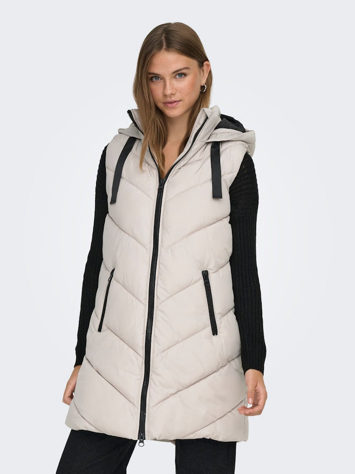 Jacqueline de Yong Skylar beige steppweste – dames