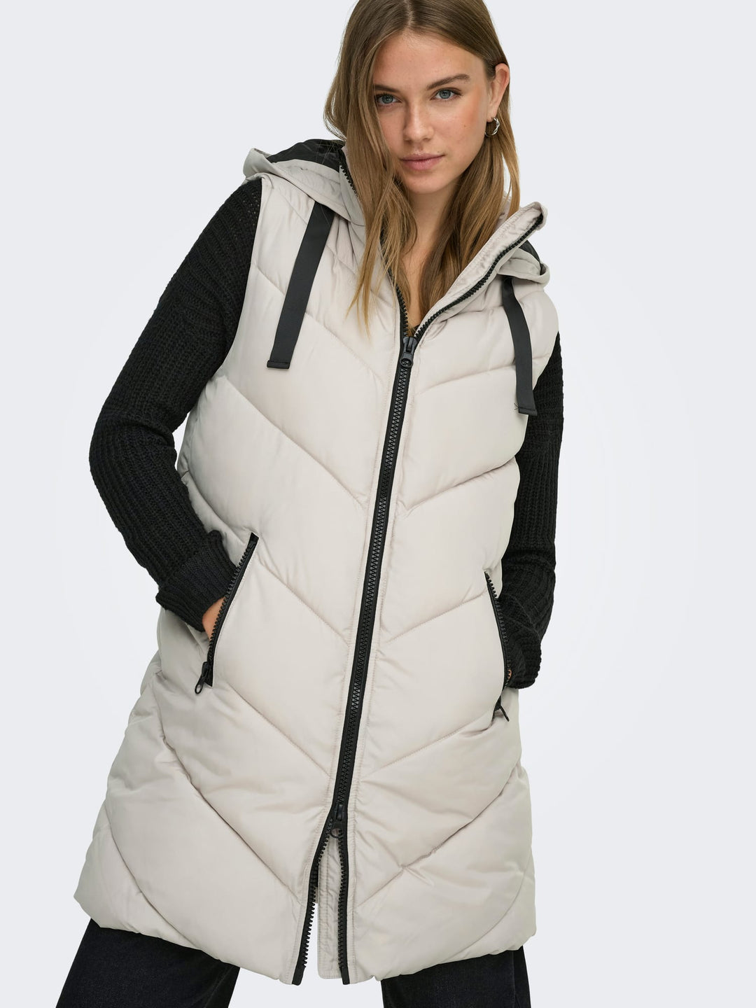 Jacqueline de Yong Skylar beige steppweste – dames
