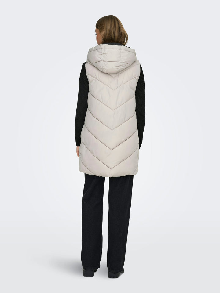 Jacqueline de Yong Skylar beige steppweste – dames