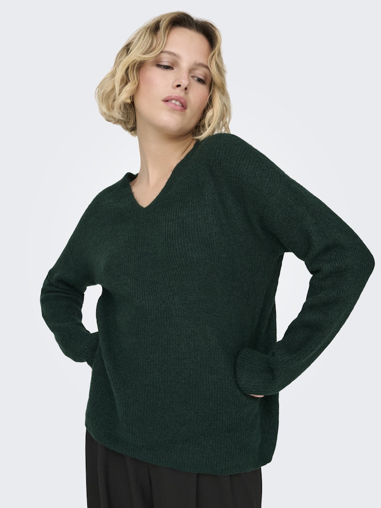 Only 15204588 Camilla trui dames donkergroen