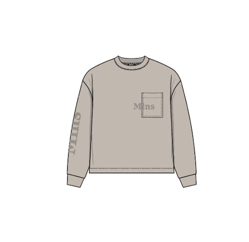 Malelions men lange mouw t-shirt beige – heren