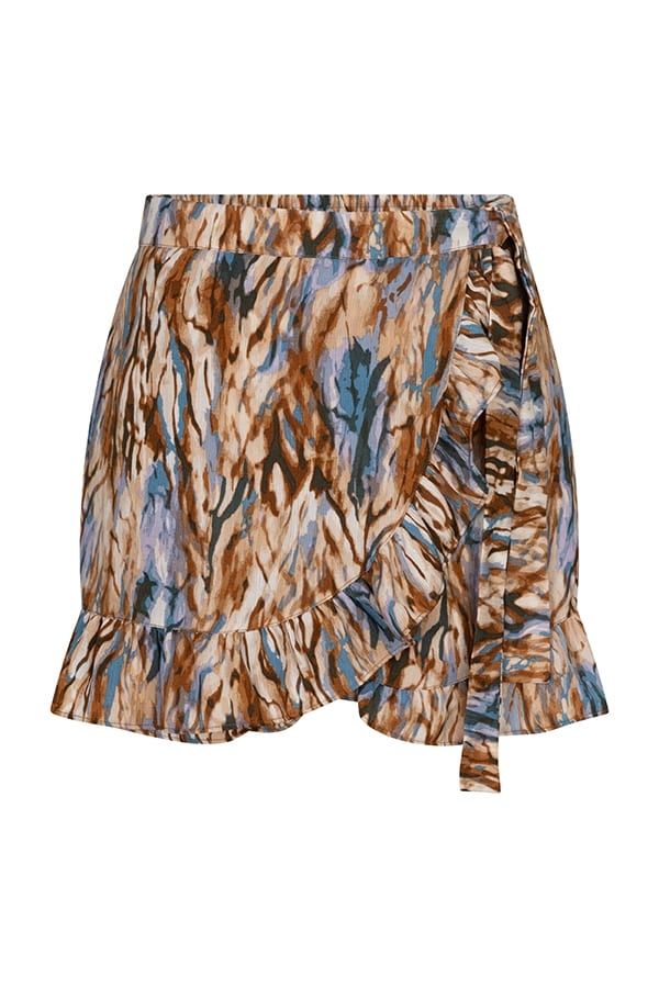 Lofty Manner RG47 - Skort Sammy – dames midi rok - Ecru Dessin