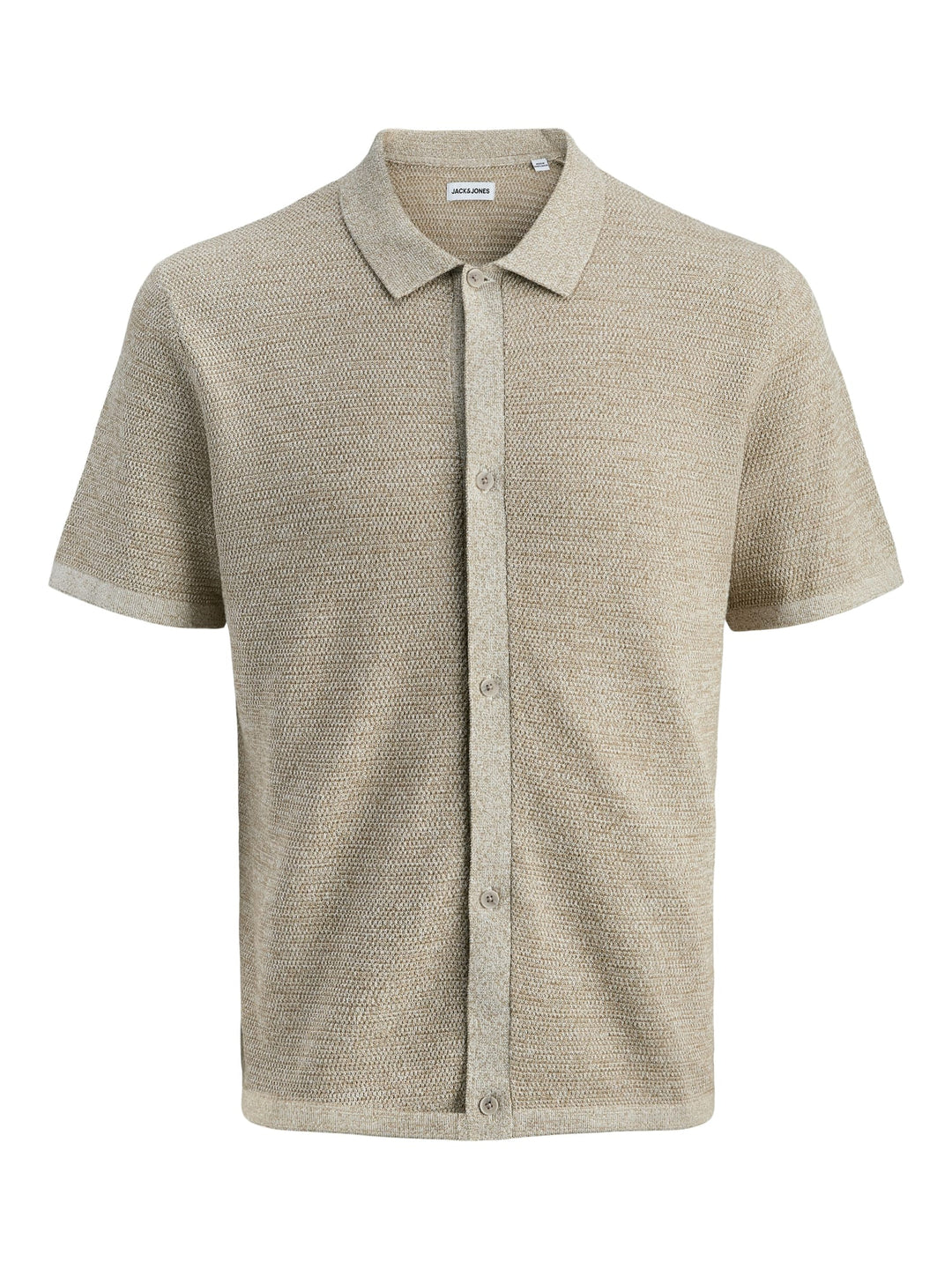 Jack & Jones JJEGEORGE KNIT SHIRT SS SN – heren polo - Zand