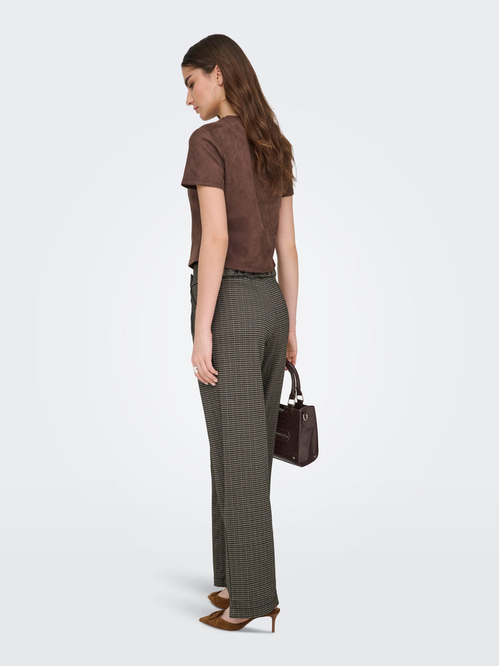 jacqueline de yong 15242797 Geggo lange broek dames bruin dessin - L32