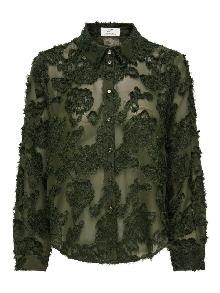 Jacqueline de Yong 15332572 maia blouse l/m donkergroen