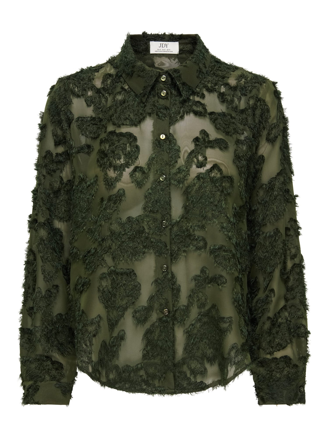 Jacqueline de Yong 15332572 maia blouse l/m donkergroen