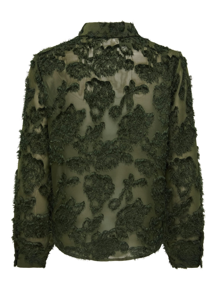 Jacqueline de Yong 15332572 maia blouse l/m donkergroen