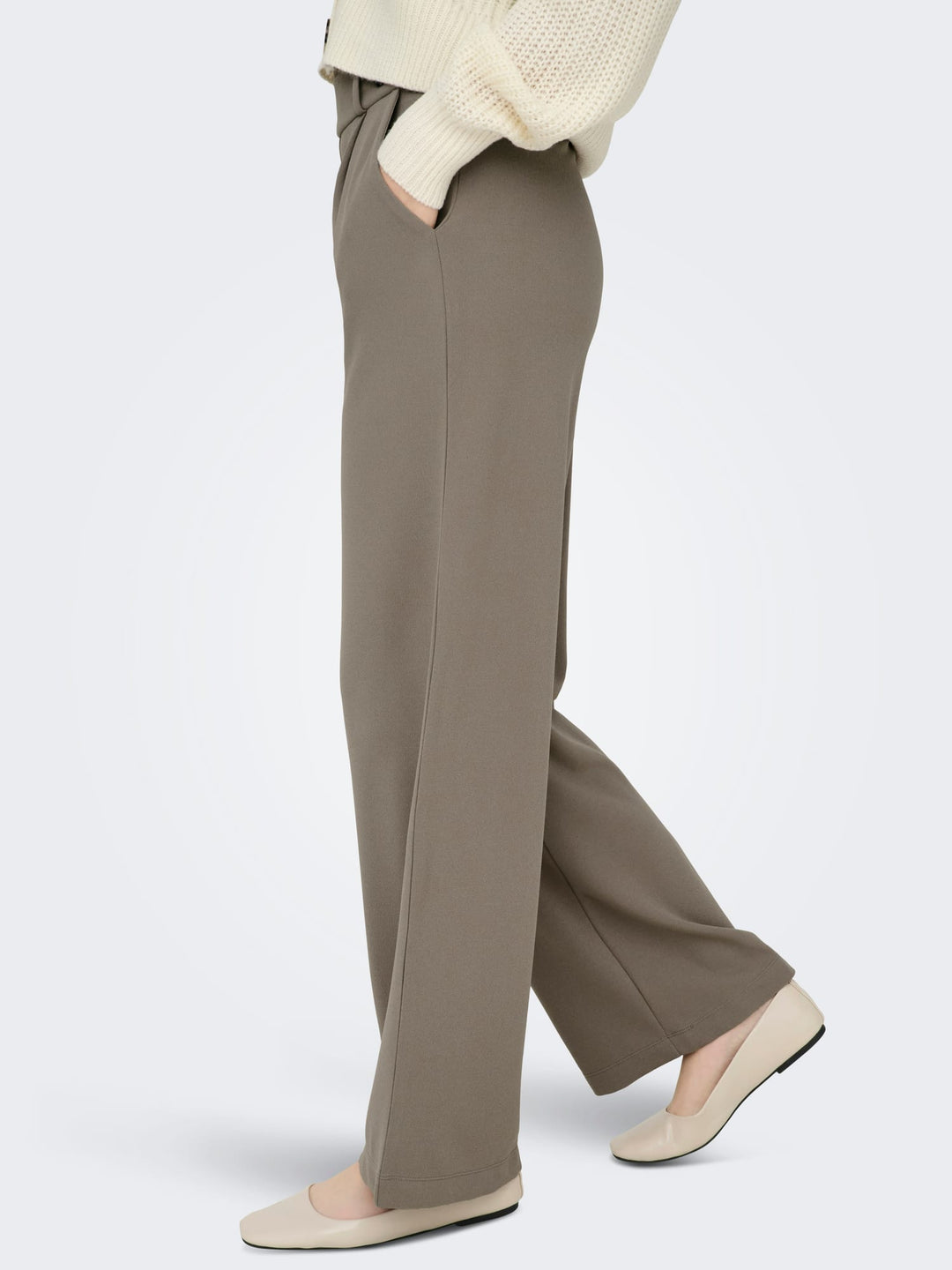 Jacqueline de Yong Geggo lange broek taupe – dames - L34