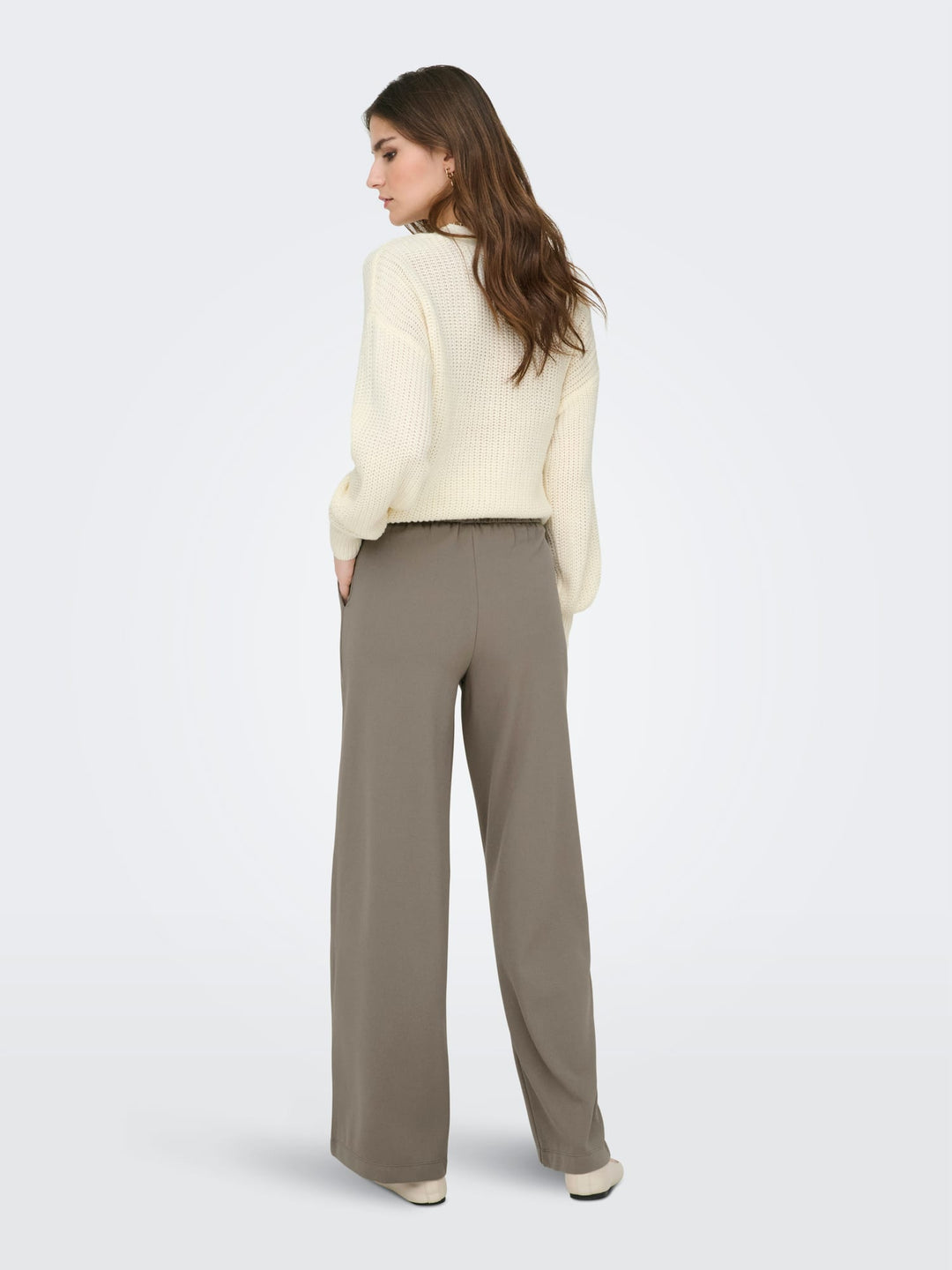 Jacqueline de Yong Geggo lange broek taupe - dames - L30