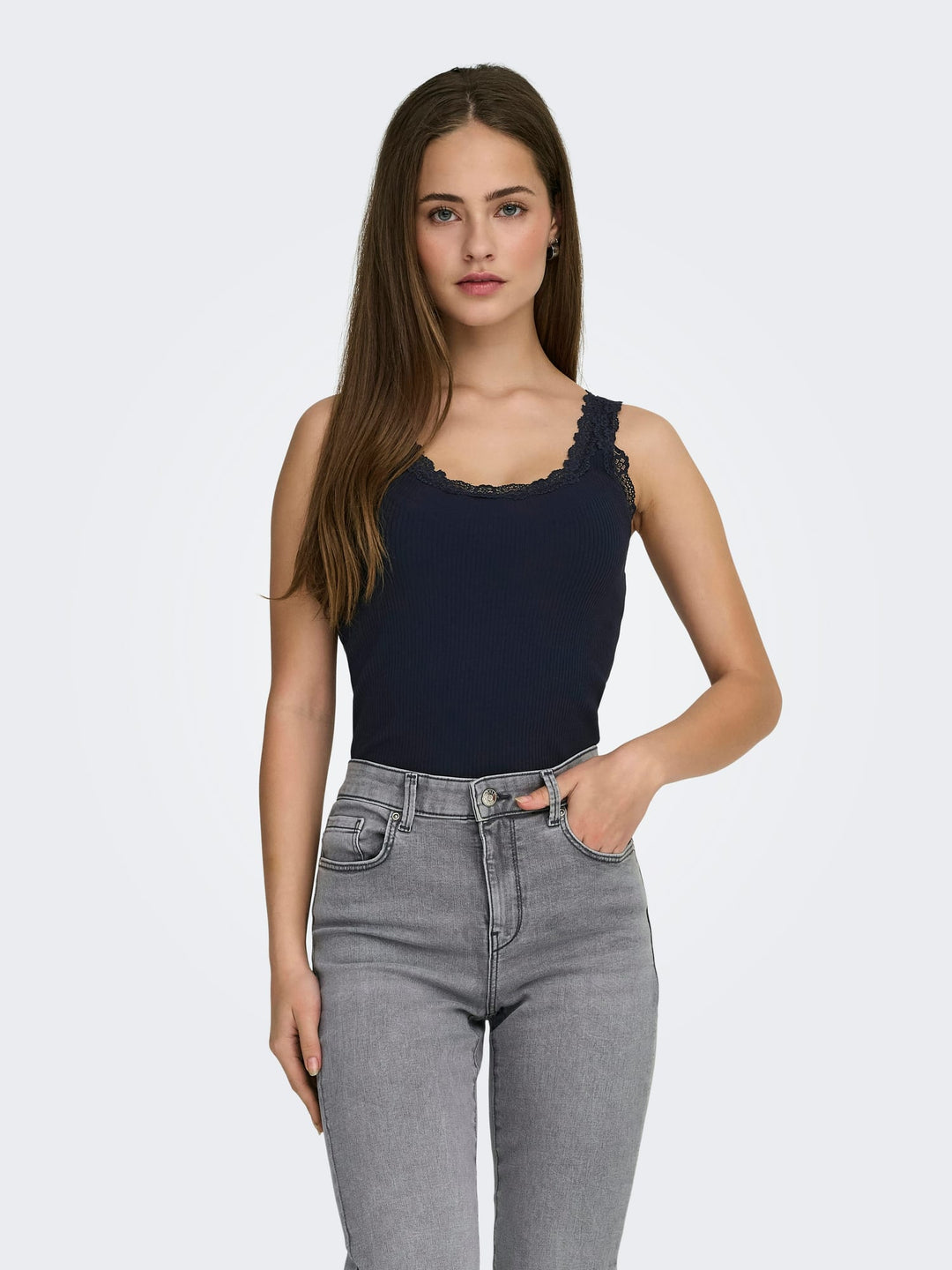 Only ONLSARA SHARAI tanktop navy – dames