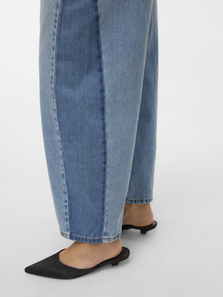 VERO MODA VMZELDA HR BAREEL JEANS – dames loose fit - Blue Denim - L32