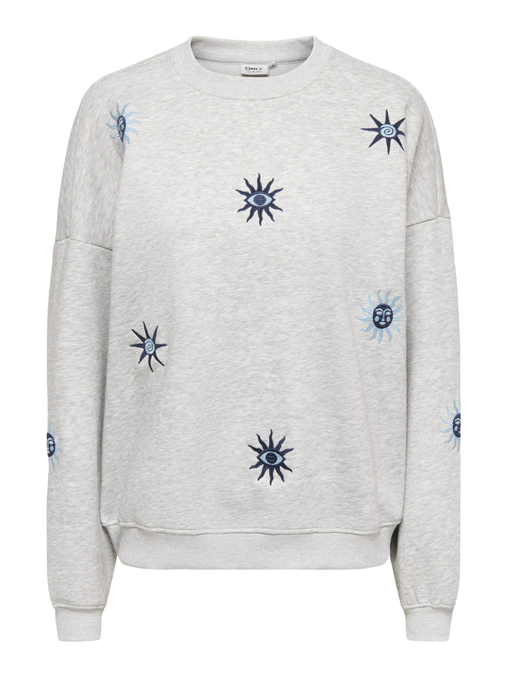 Only sweater dames grijs melee