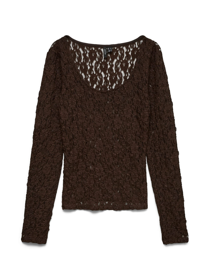 VERO MODA 10351381 Flora top l/m bruin