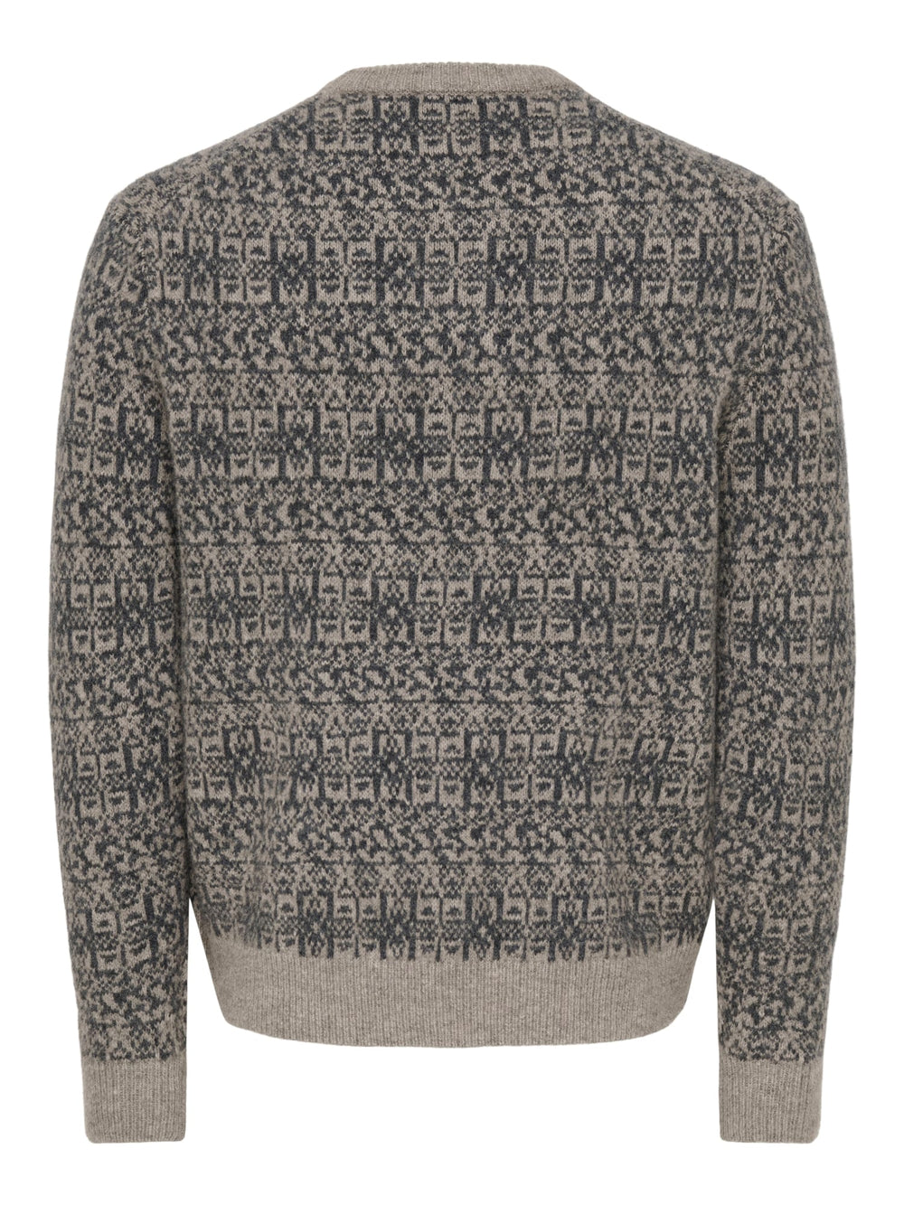 ONLY & SONS 22039416 sage trui bruin dessin – heren