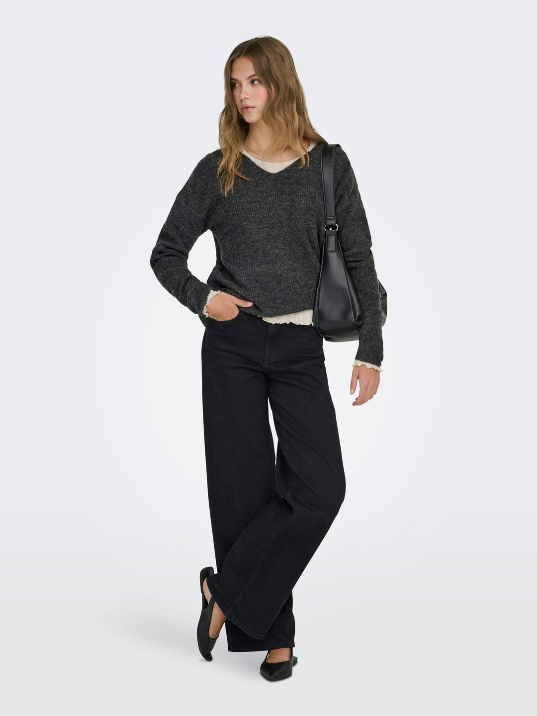 Only Camilla trui antraciet – dames