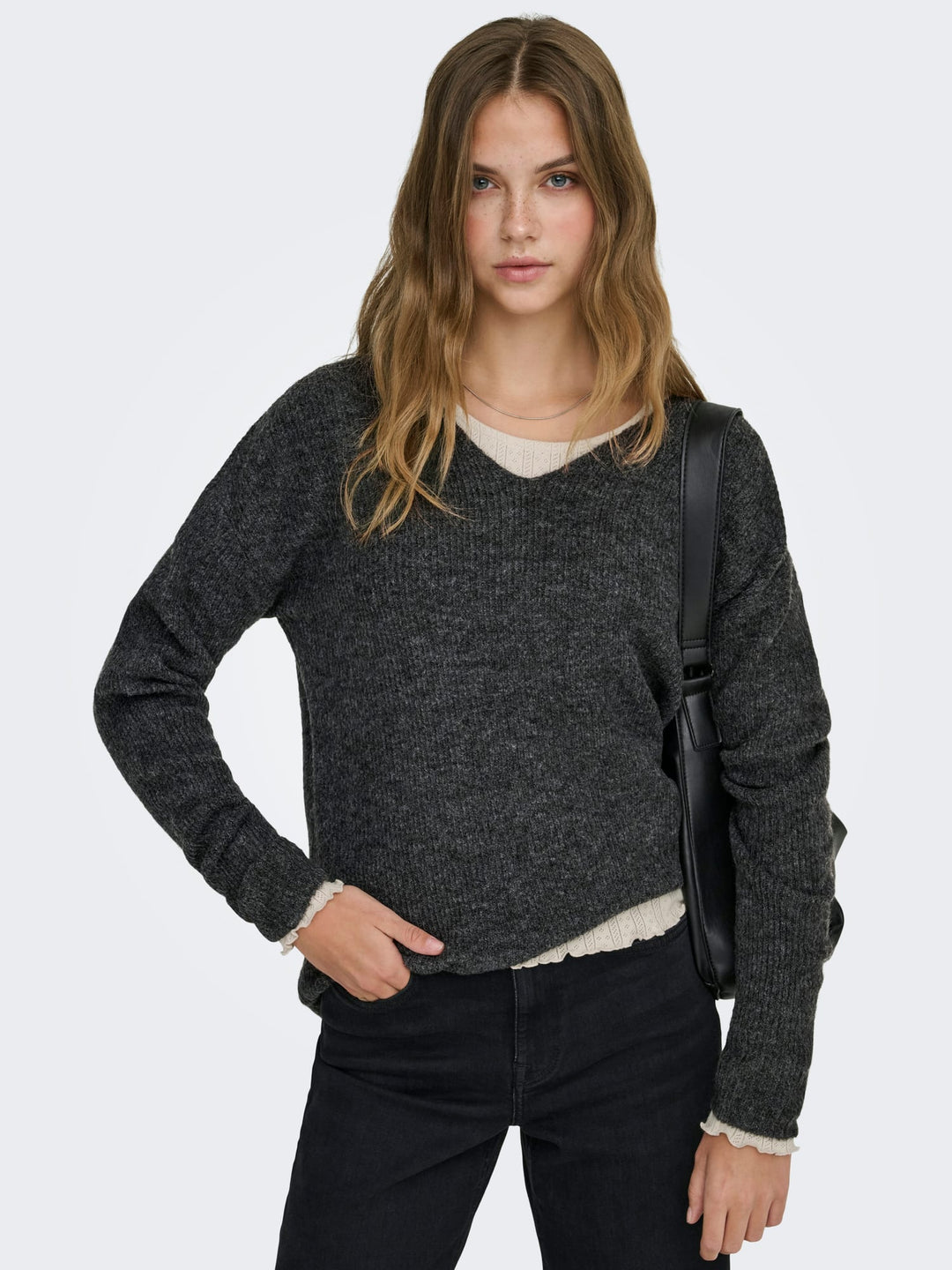 Only Camilla trui antraciet – dames