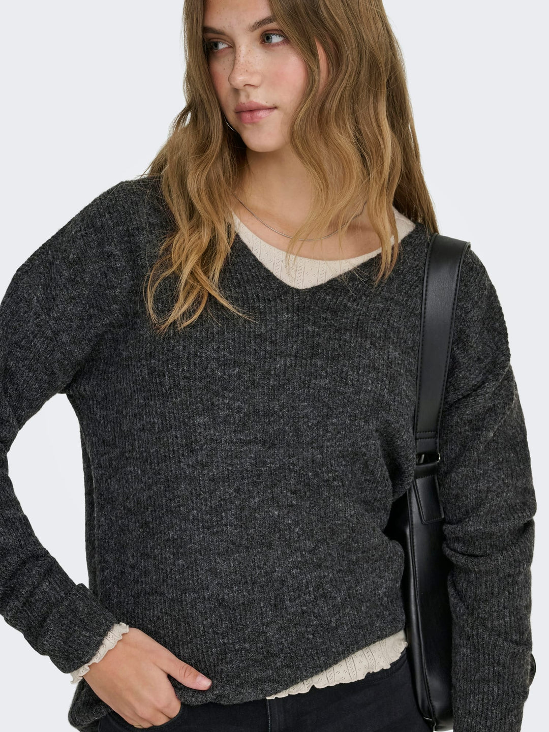 Only Camilla trui antraciet – dames