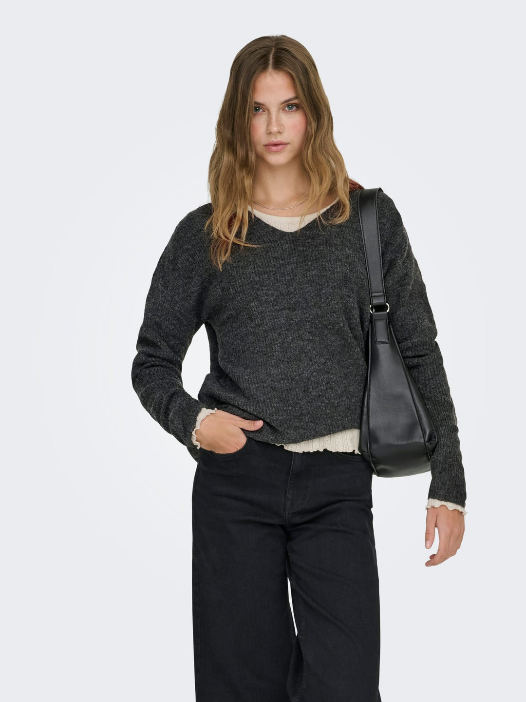 Only Camilla trui antraciet – dames