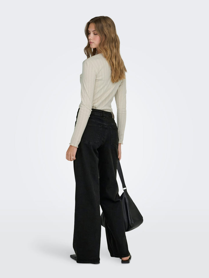 Only Madison jeans loose fit zwart denim – dames - Black Denim - L32