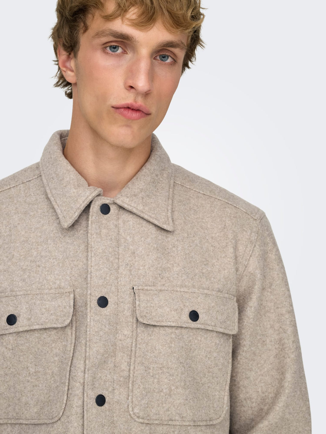 ONLY & SONS overhemd licht bruin – heren