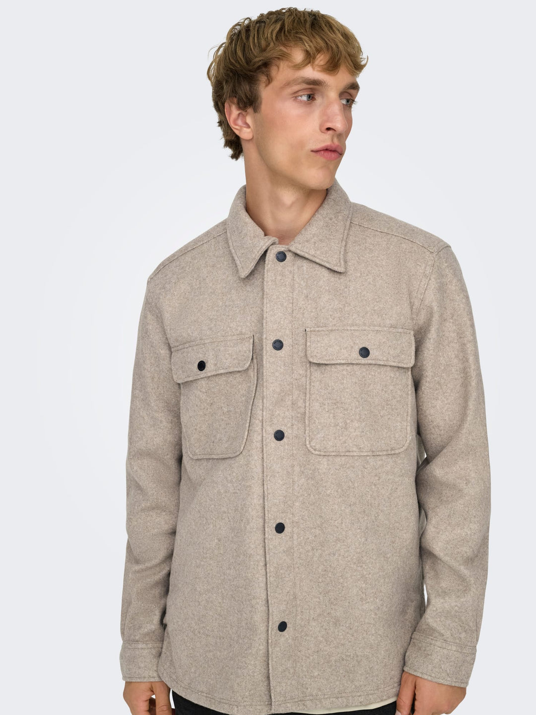 ONLY & SONS overhemd licht bruin – heren
