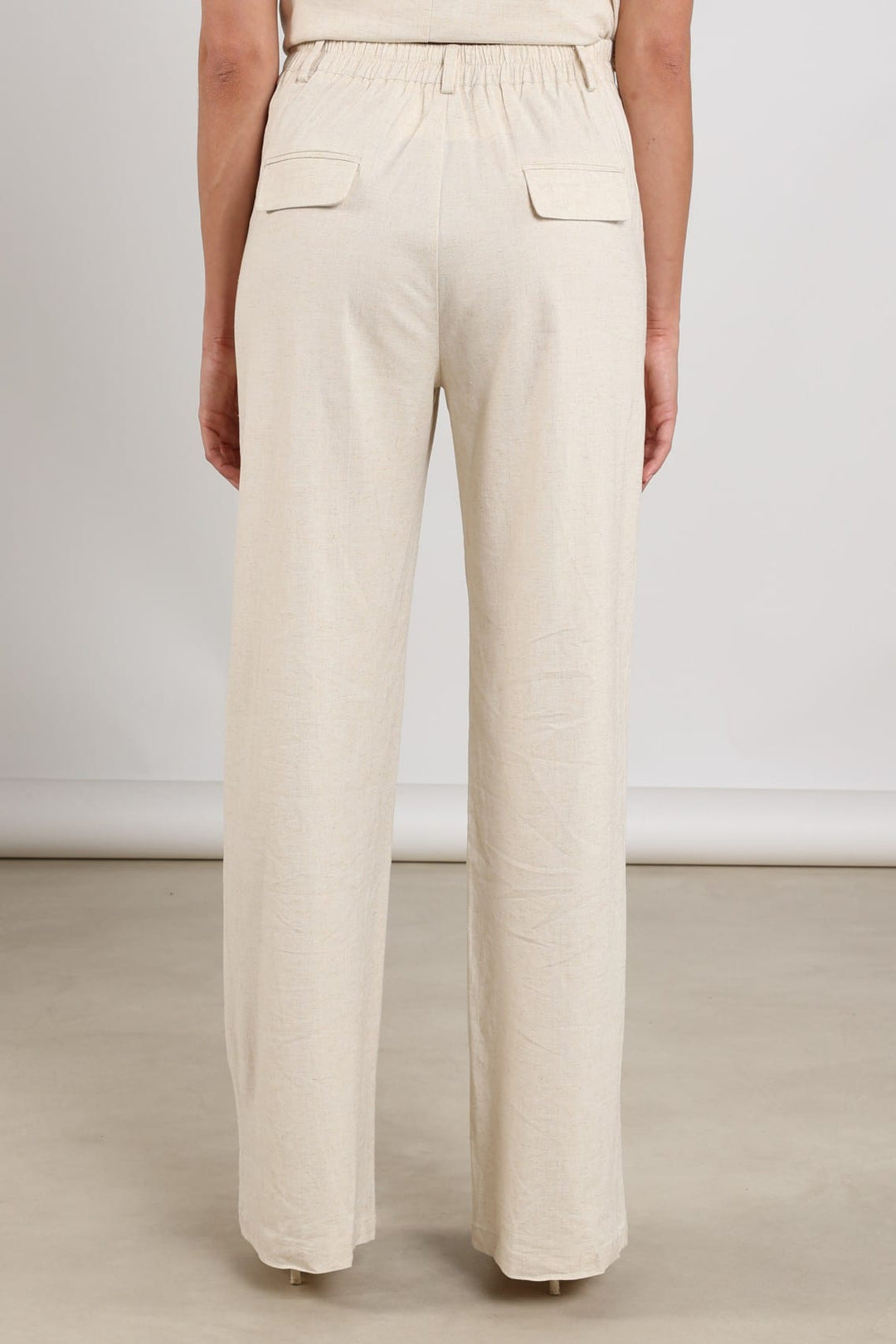 Nukus Eline lange broek dames - beige