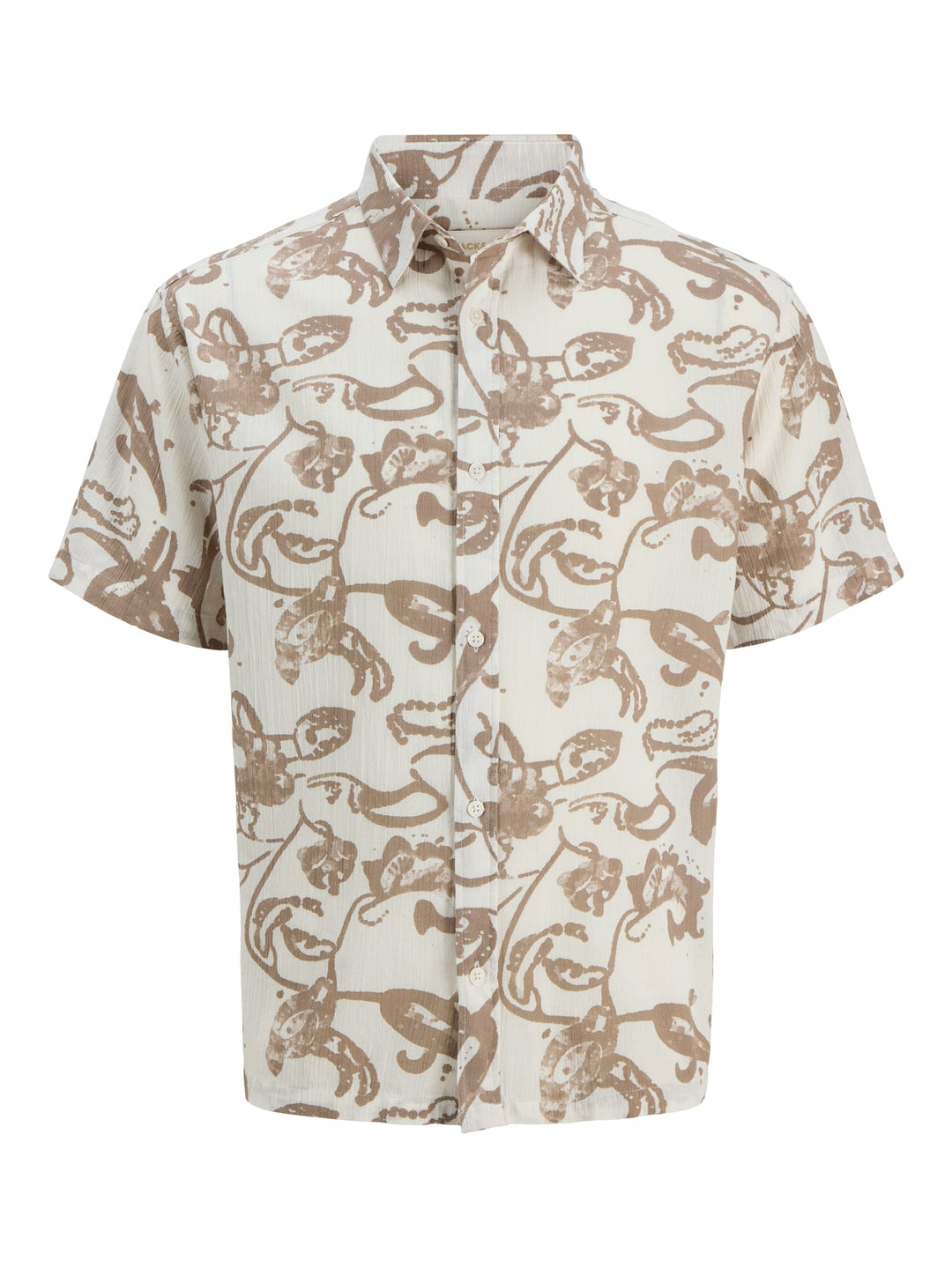jack & jones kids Montauk shirt – jongens blouse - Ecru Dessin