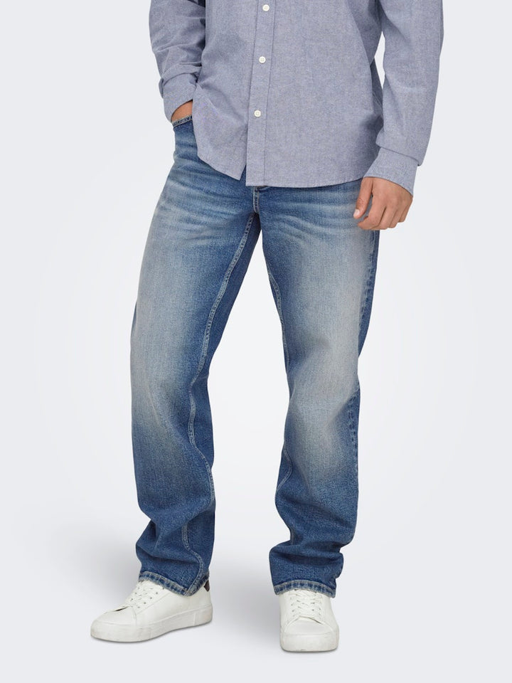 ONLY & SONS 22036639 Edge jeans – heren - Blue Denim - L34