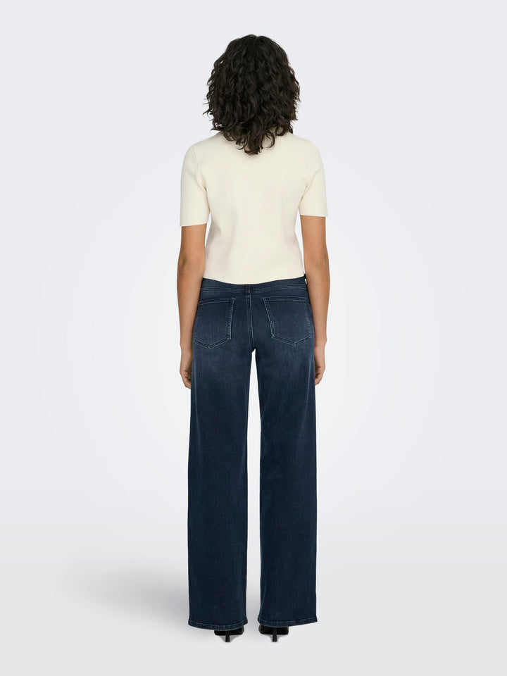 Only madison wide fit jeans – dames - Blue Denim - L34