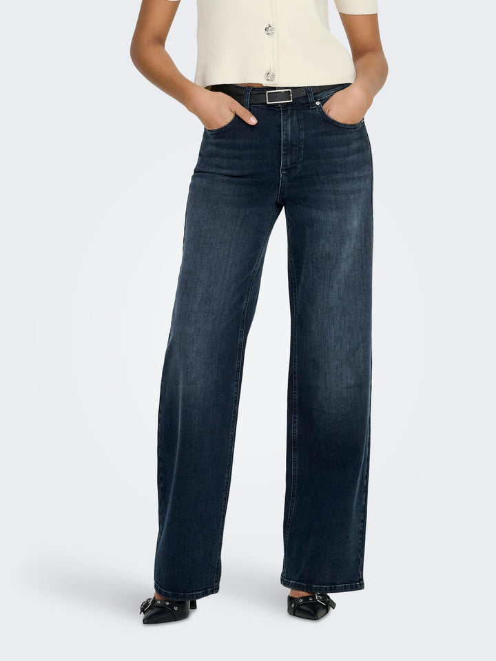 Only madison wide fit jeans – dames - Blue Denim - L34