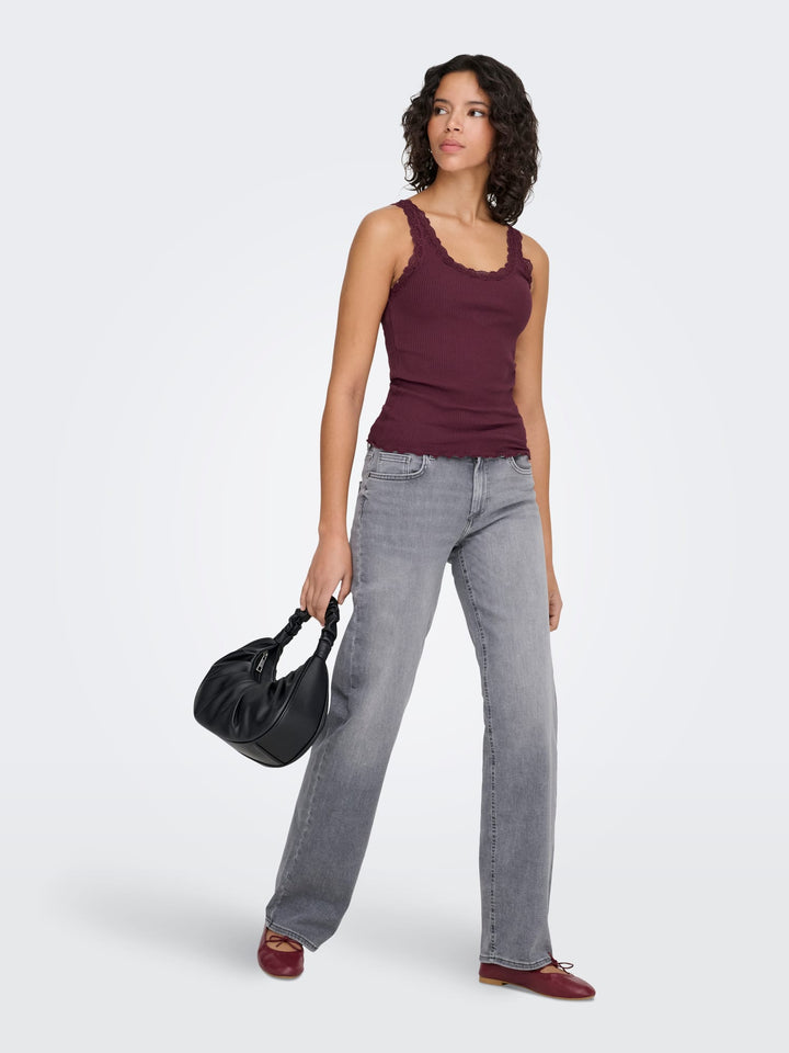 Only 15345994 sara singlet bordeaux – dames