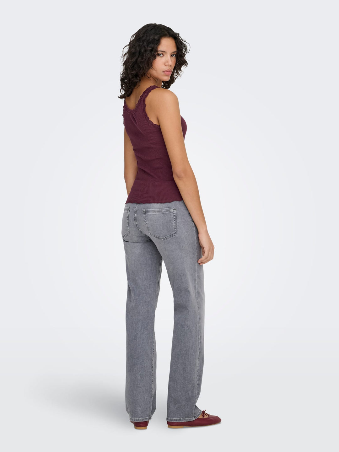 Only 15345994 sara singlet bordeaux – dames