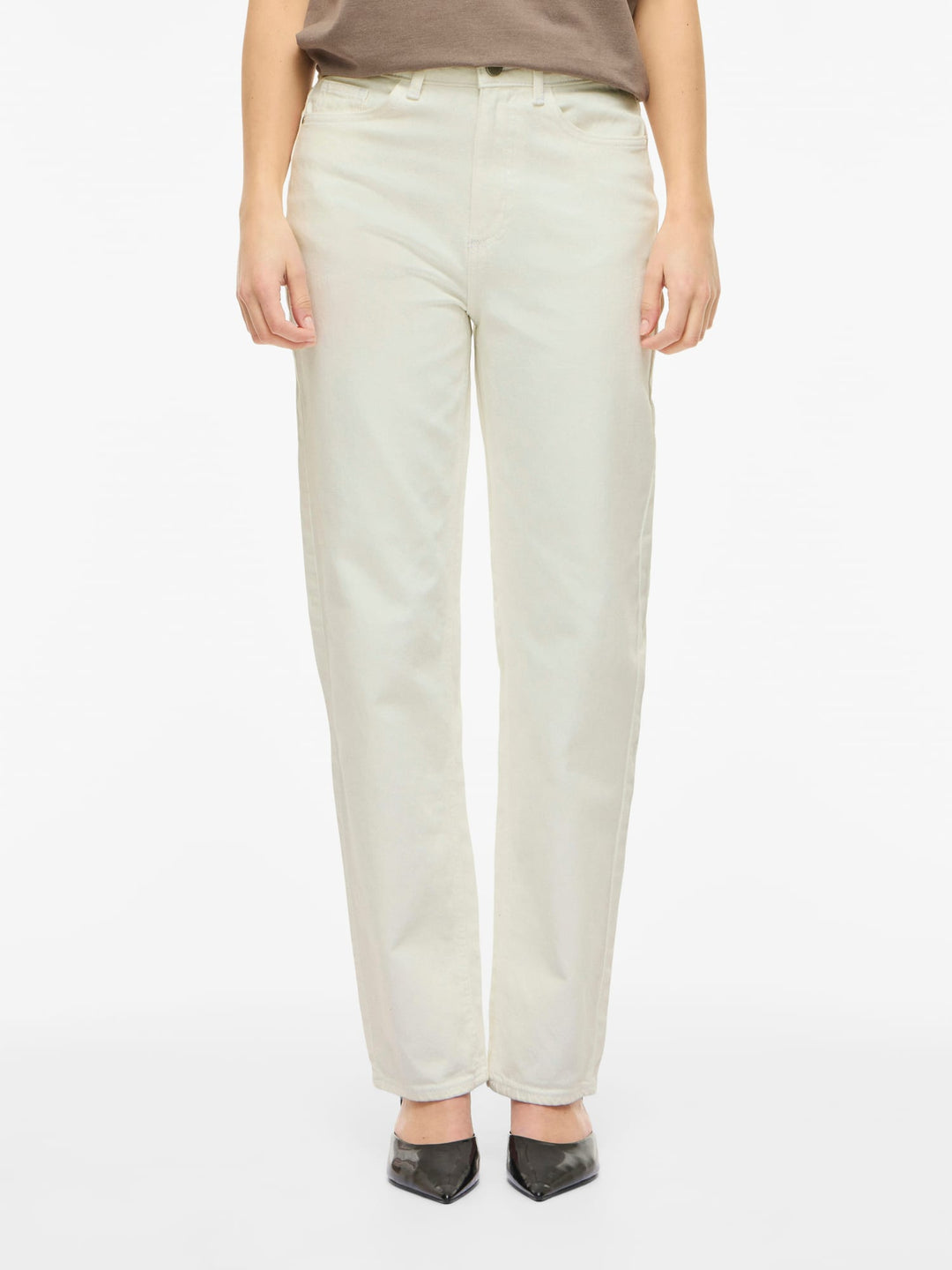 Vila Kelly jeans wit – dames regular-straight fit - L32