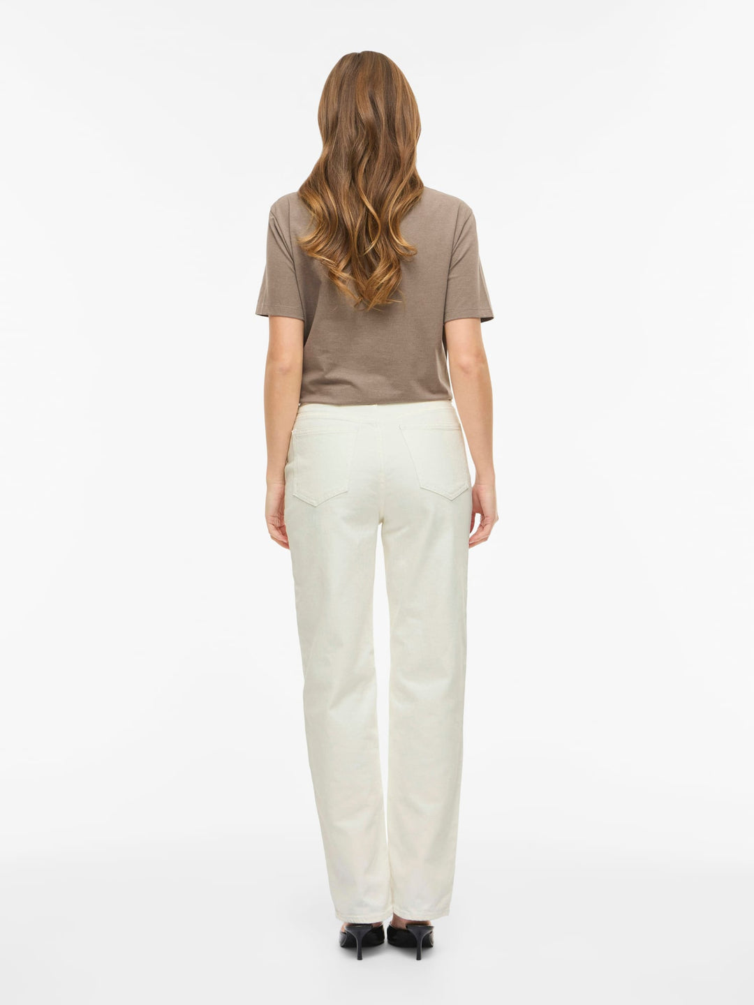 Vila Kelly jeans wit – dames regular-straight fit - L32