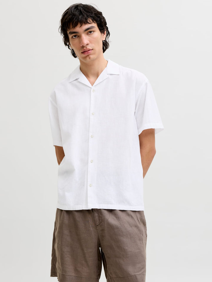 Jack & Jones Summer Resort overhemd – heren - Off-white