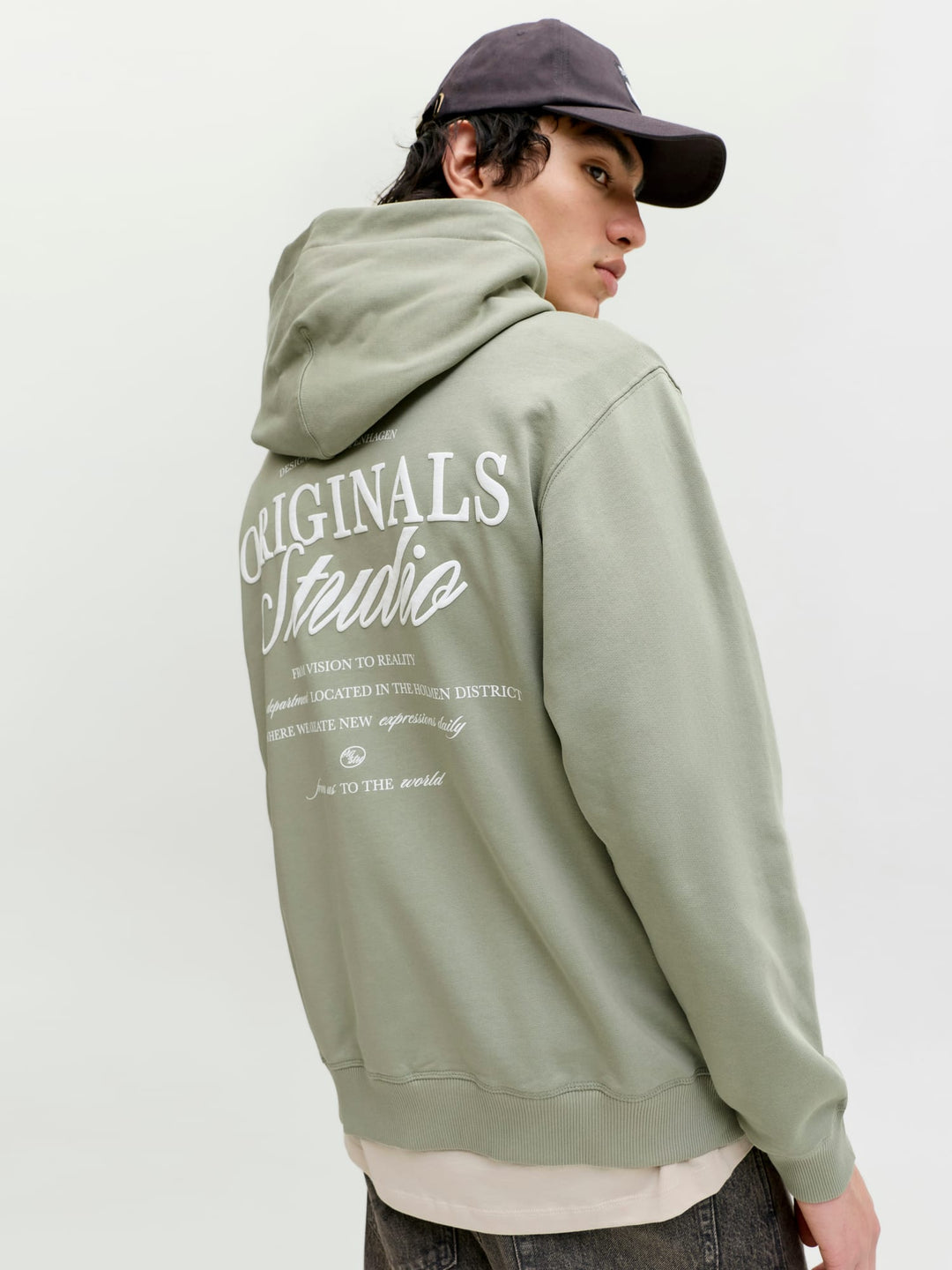 Jack & Jones Norrebro hoodie olijf – heren