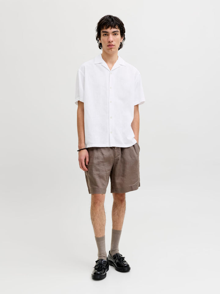 Jack & Jones Summer Resort overhemd – heren - Off-white