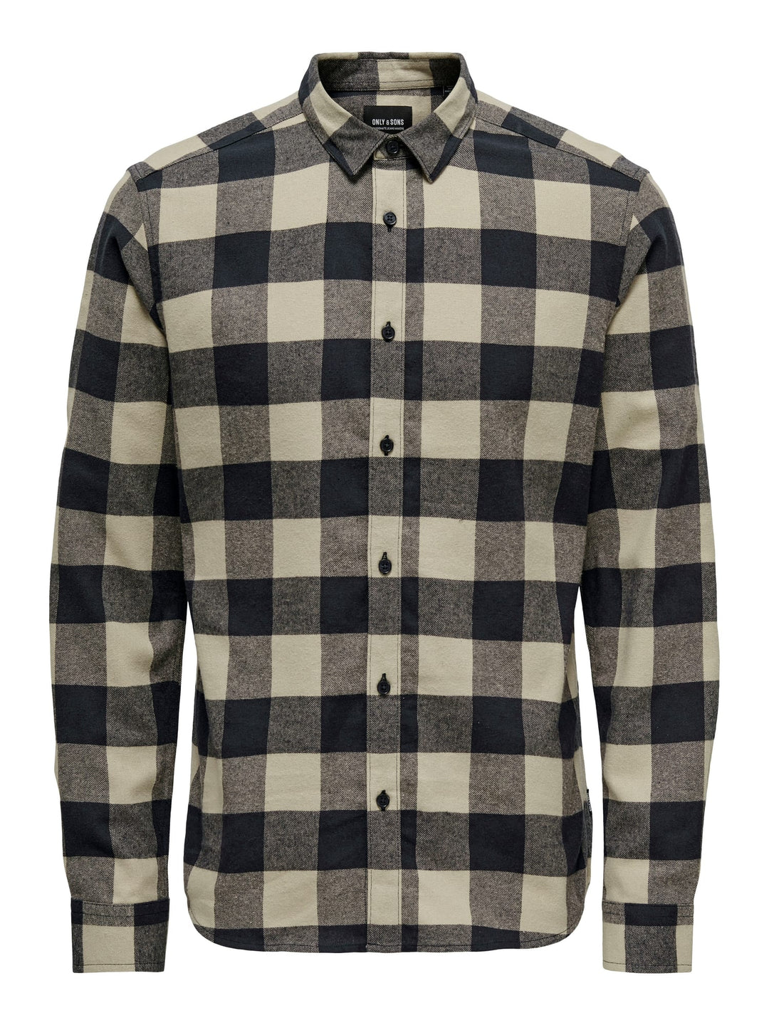 ONLY & SONS Gudmund overhemd l/m zand dessin – heren