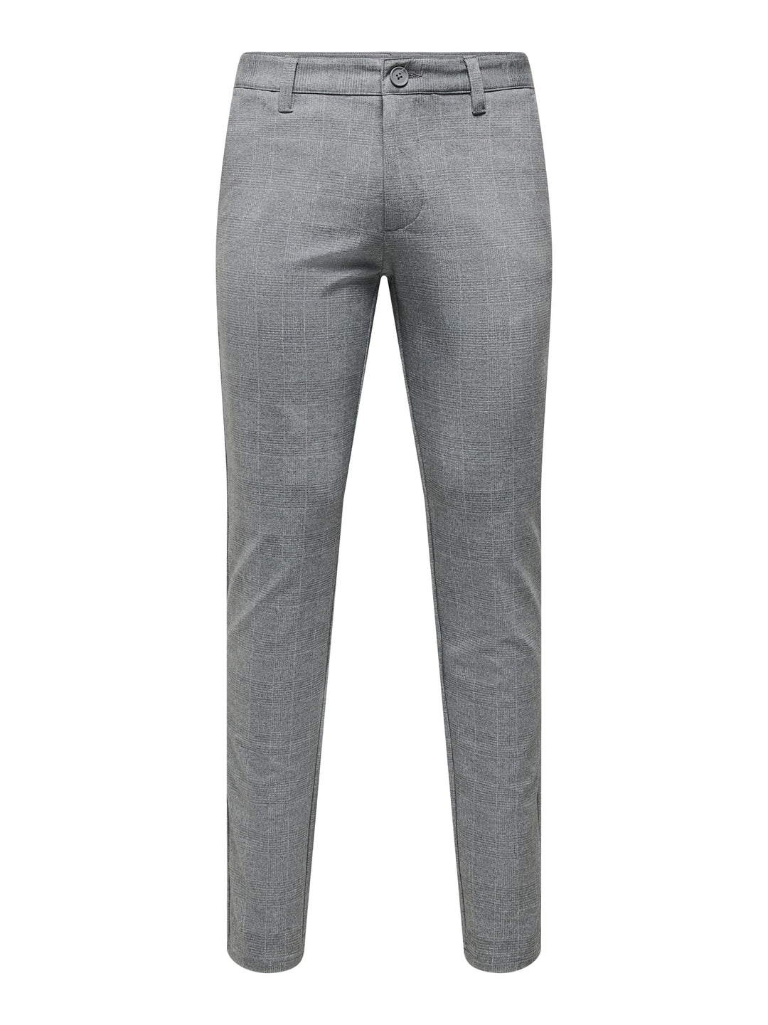 ONLY & SONS ONSMARK SLIM CHECK PANTS – heren lange broek - Grijs Dessin - L32