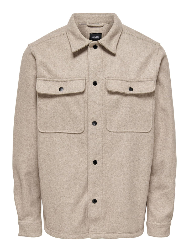 ONLY & SONS overhemd licht bruin – heren