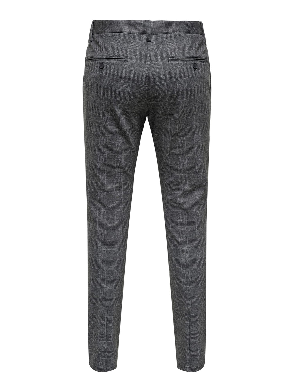 ONLY & SONS ONSMARK SLIM CHECK PANTS – heren lange broek - Zwart Dessin - L34