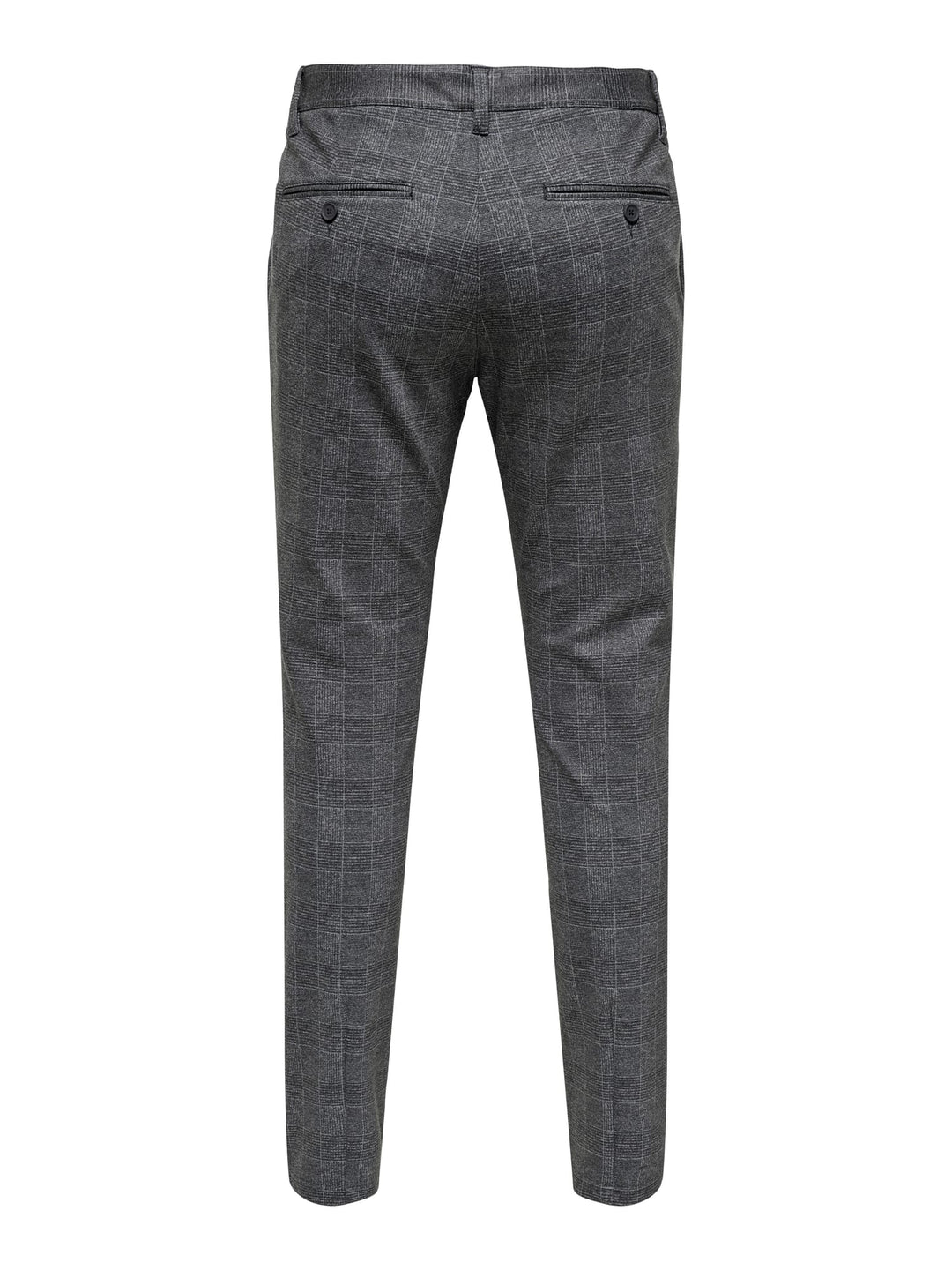 ONLY & SONS ONSMARK SLIM CHECK PANTS – heren lange broek - Zwart Dessin - L34