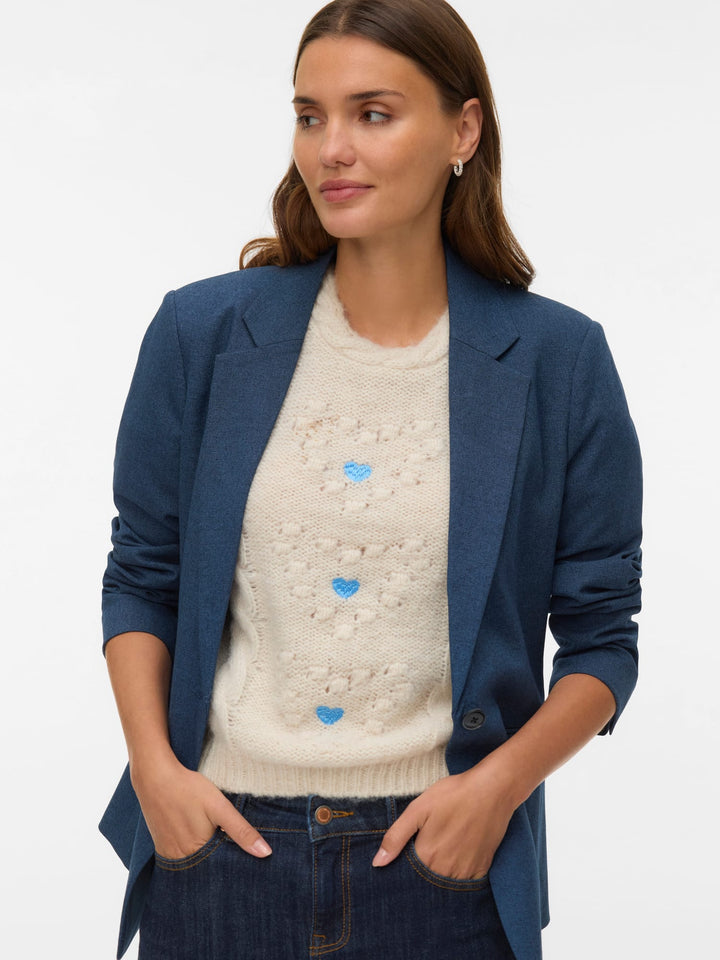 VERO MODA VMFALKE blazer dames blauw denim - Blue Denim