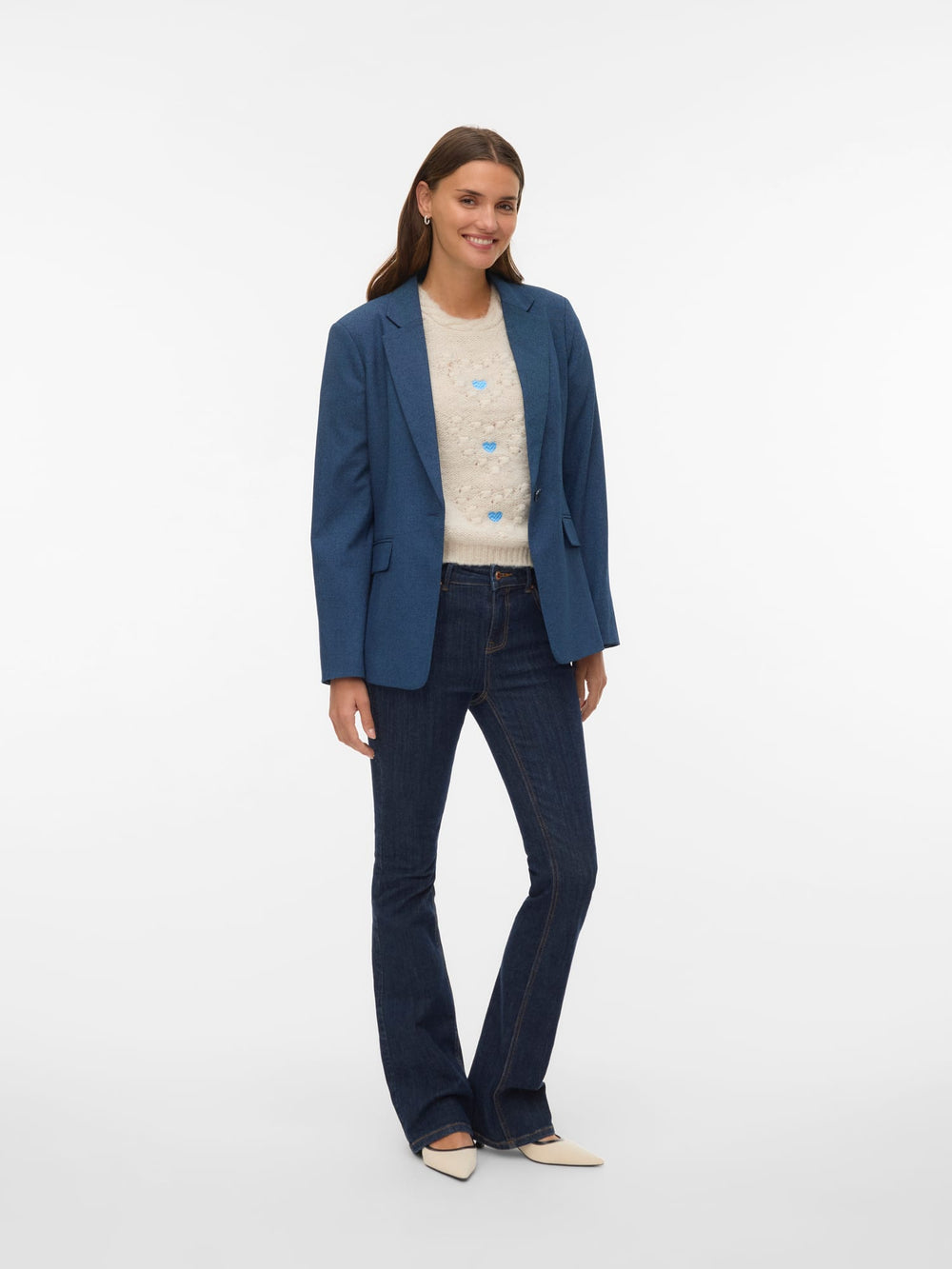 VERO MODA VMFALKE blazer dames blauw denim - Blue Denim