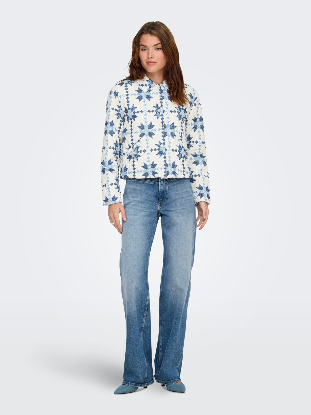 Only ONLBIANA QUILT JACKET CC OTW – dames jack - Wit Dessin
